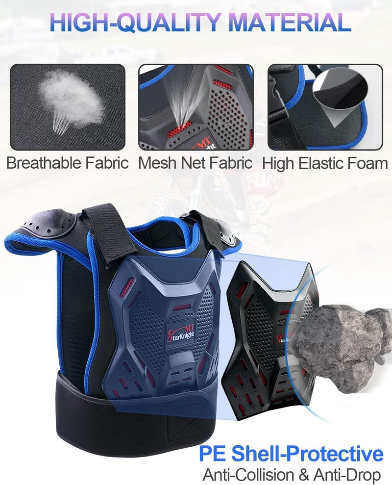 StarknightMT Kids Dirt Bike Gear - Youth Motorcycle Gear Riding Protective Motocross Armor Suit Chest Protector for Boys Girls Biking Cycling Skating Off-Road - Image 3